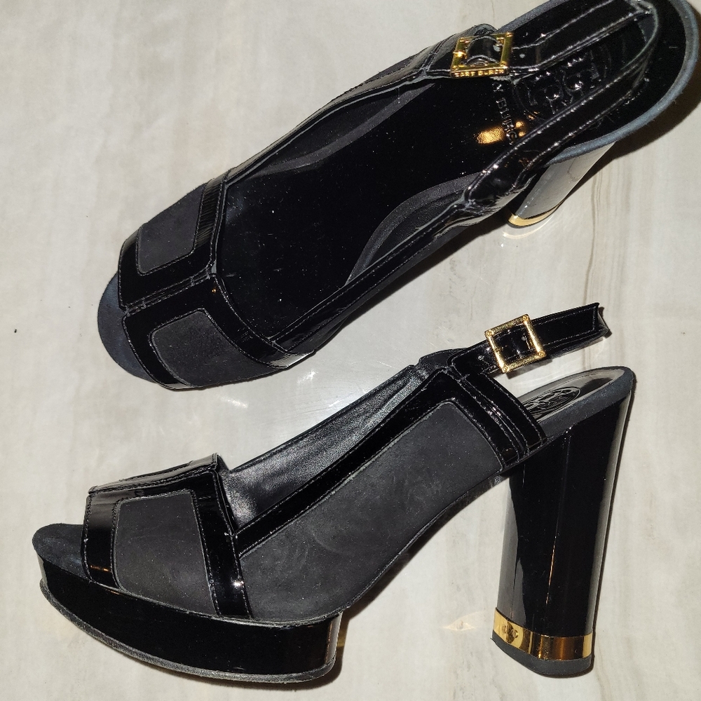 Tori Burch peep-toe heel